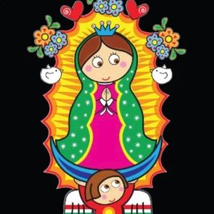 Virgen de Guadalupe Cartoon Decal Car Window Laptop Vinyl Sticker Virgin Mary